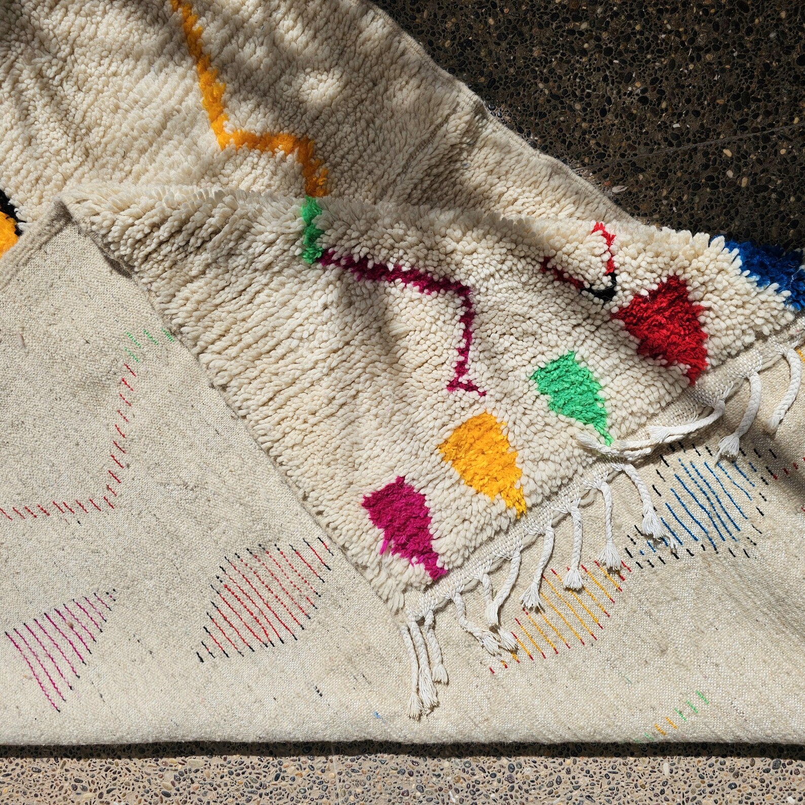 Berber Handmade Vintage Wool Boho Area Rug Neutral Decor