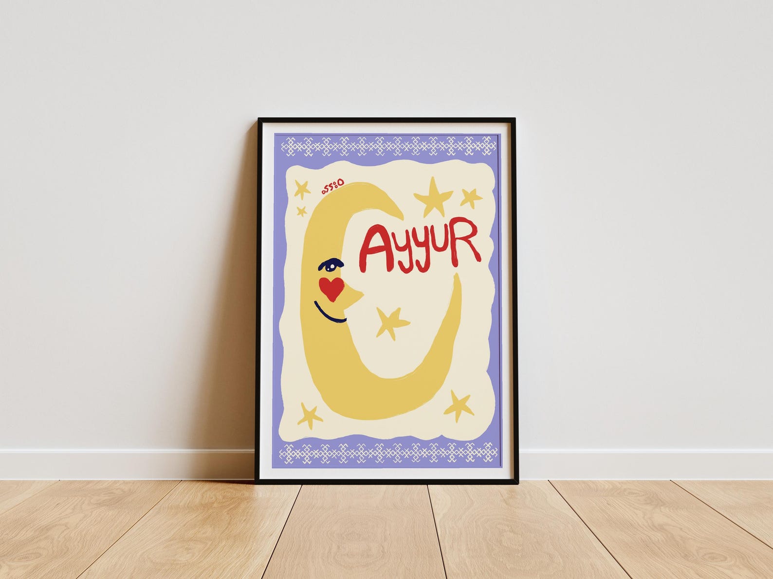 Amazigh Tamazight Tafukt Ayyur Sun Moon Print Digital Download Wall Art