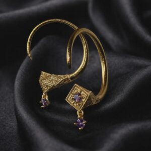 Berber Solid 18k Gold Tuareg Evil Hoops Earrings