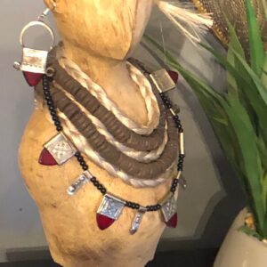 Amazigh Tuareg Ingal Fair Trade Niger Jewelry Set with Necklace Earrings