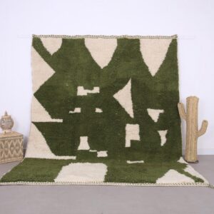 Custom Amazigh Berber Wool Geometric Living Room Rug