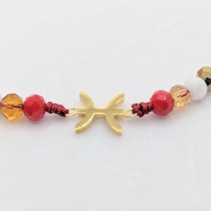 Amazigh Berber Kabyle Yaz Stainless Steel Glass Bead Bracelet