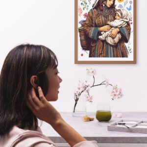 Amazigh Berber Woman Art Print Digital Illustration Download Bracelet