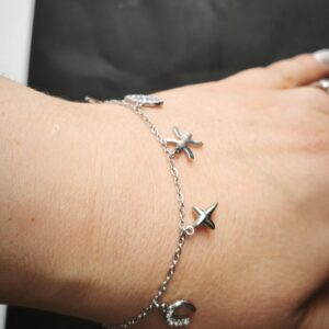Amazigh Berber Kabyle Yaz Silver Stainless Steel Charm Bracelet