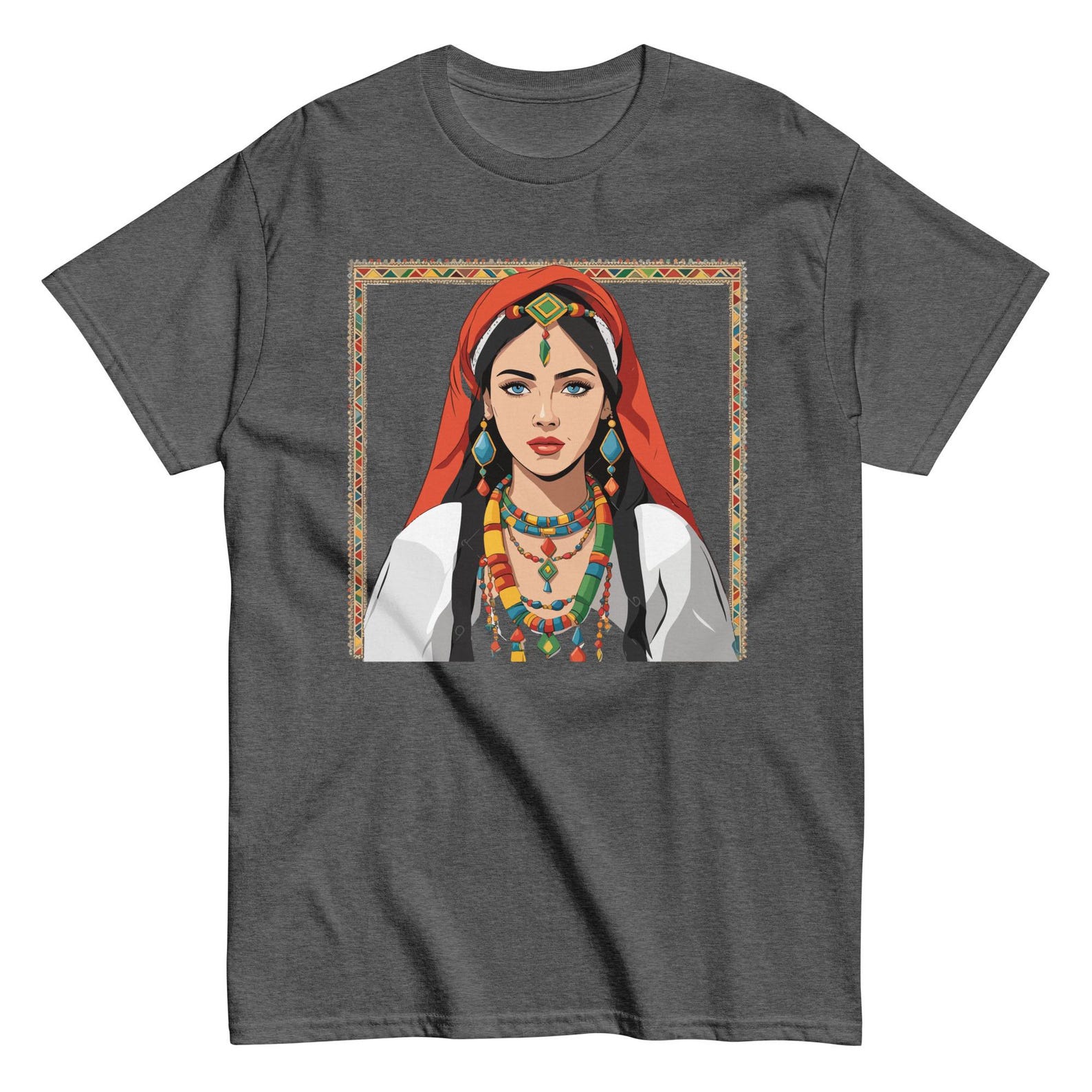 Amazigh Berber Kabyle Yaz Symbol Unisex Cotton Art T-Shirt