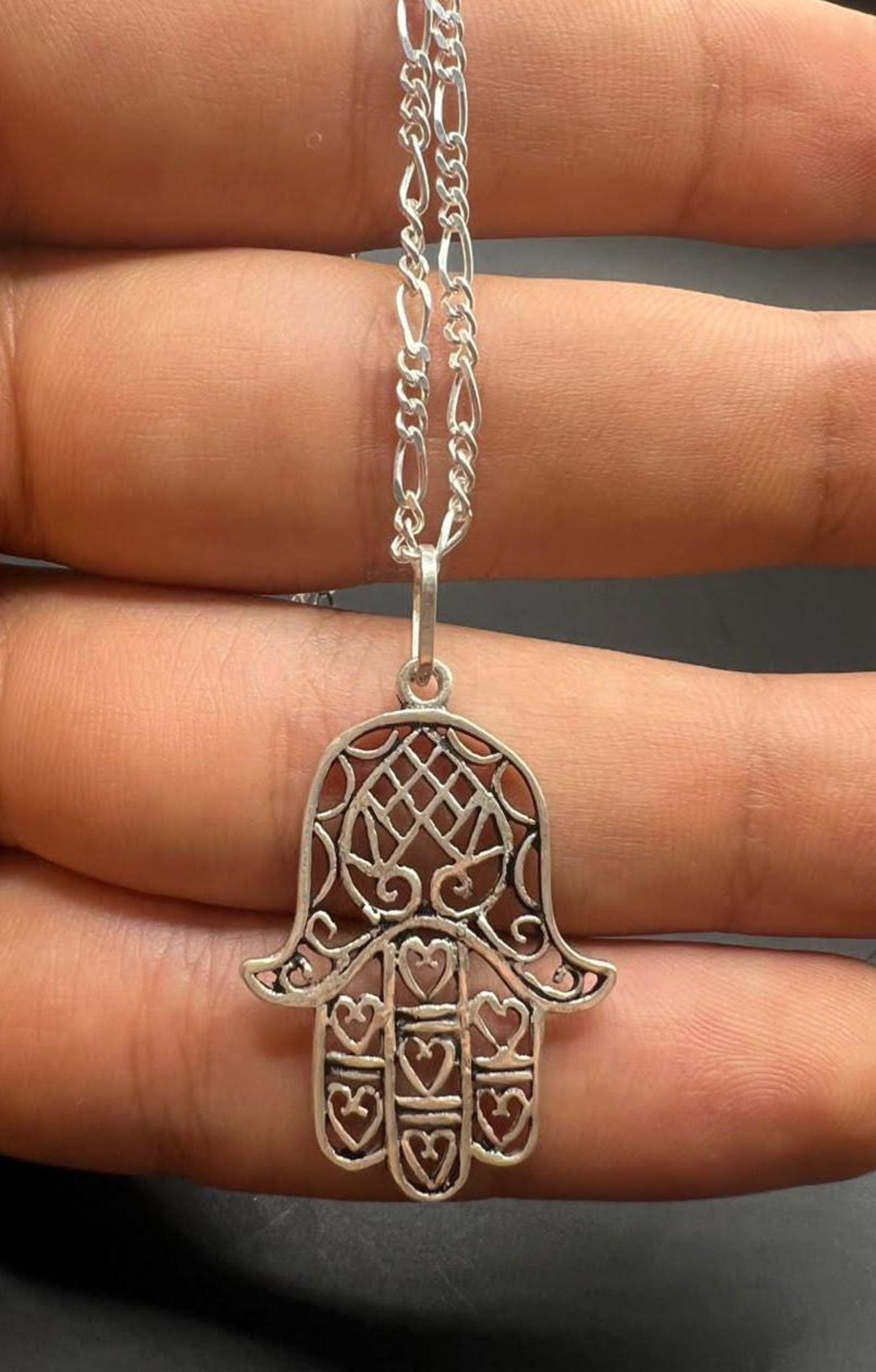 Berber Handmade Sterling Silver Yaz Pendant Tribal Necklace