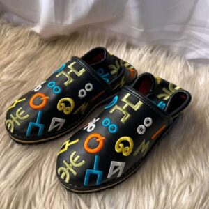 Amazigh Authentic Idoukan Slippers Handmade Leather Babouche Shoes