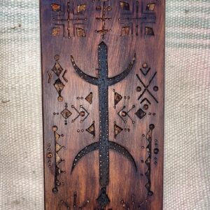 Berber Hand Carved Wooden Symbol Wall Art Decor