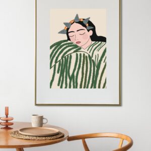 Amazigh Berber Woman Portrait Digital Poster Illustration Wall Art