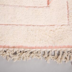 Custom Amazigh Berber Natural Wool Geometric Living Room Rug