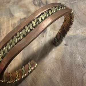 Berber Handmade Copper Bracelet with Traditional Engravings Armreif
