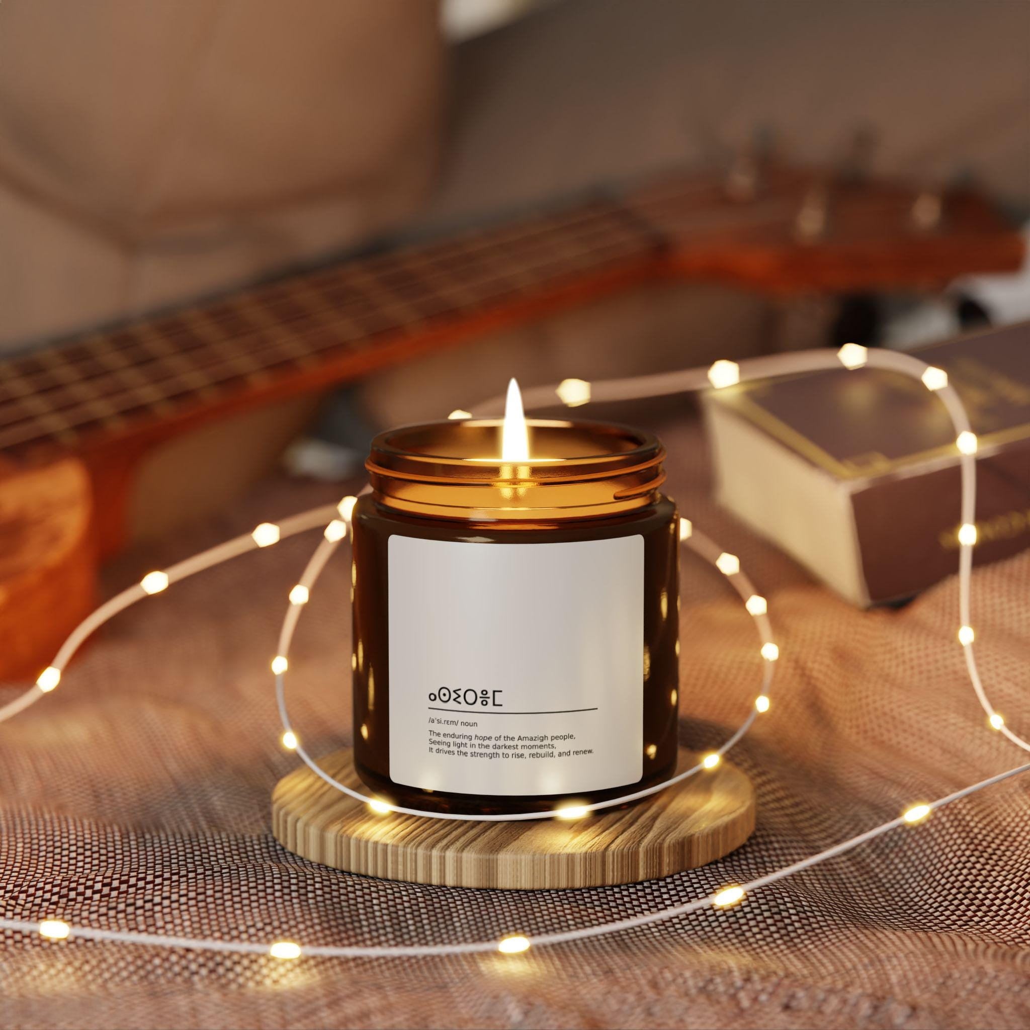 Berber Soy Candle HOPE Assirem Definition Tifinagh Multi-Size