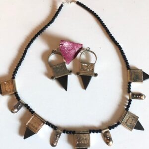 Amazigh Tuareg Ingal Fair Trade Niger Jewelry Set with Necklace Earrings