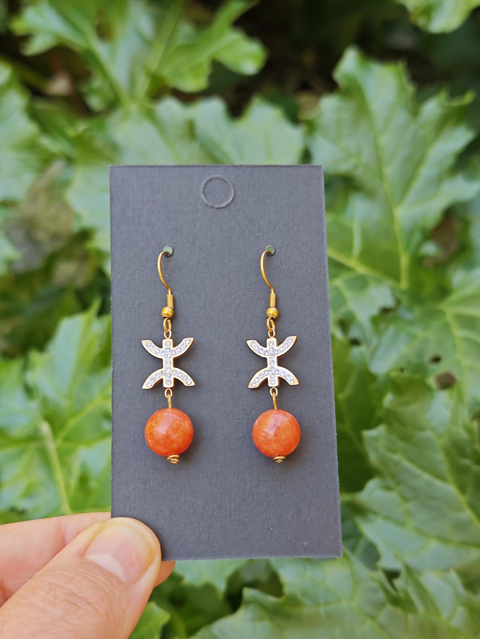 Amazigh Boucles d oreilles YAZ tifinagh acier inoxydable