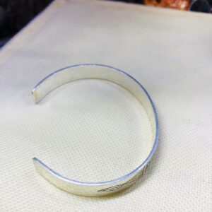 Amazigh 925 Sterling Silver Hand Engraved berbère Bracelet