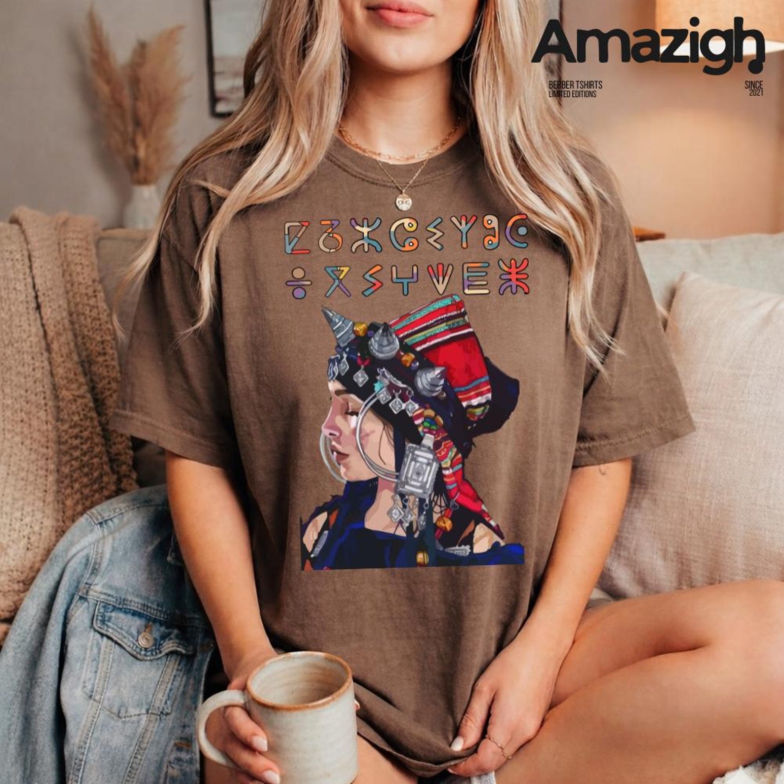 Berber Tifinagh Amazigh Yaz Symbol Graphic Unisex T-Shirt