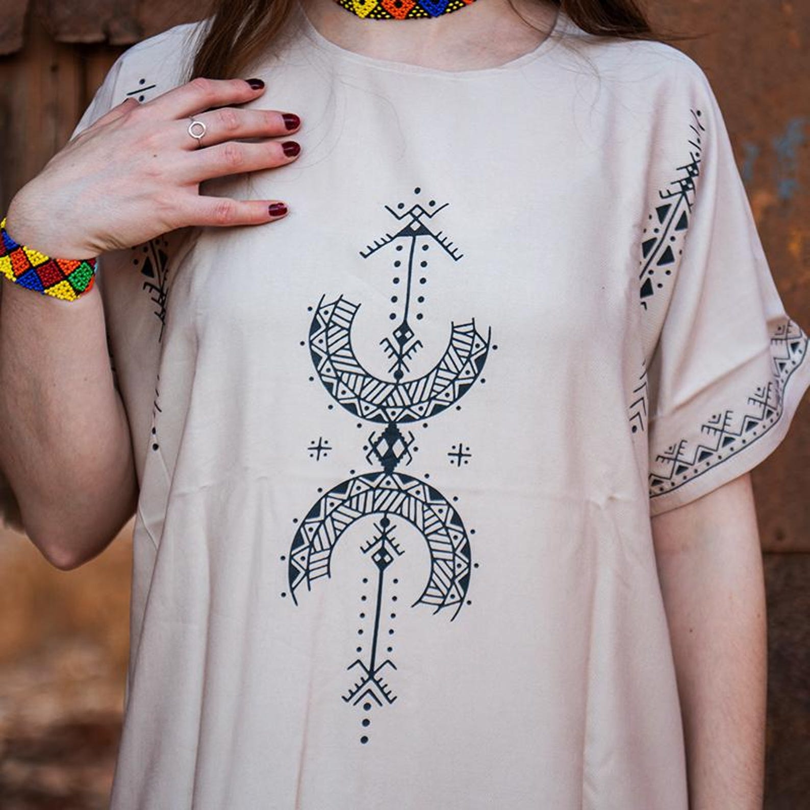 Berber Gandora Dress Symbol Handmade Boho Artisan Kaftan