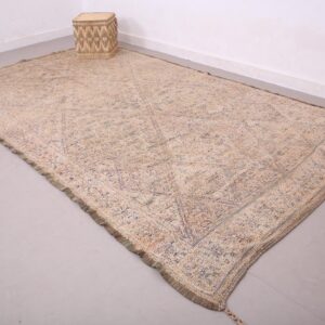 Berber Vintage Wool Rug 6.4 ft x 11.1 ft