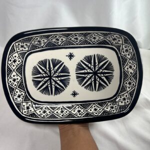 Amazigh serving table dark blue set water Tagine