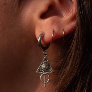 Amazigh Jewelry symbole Earrings Men fibule Stainless Steel