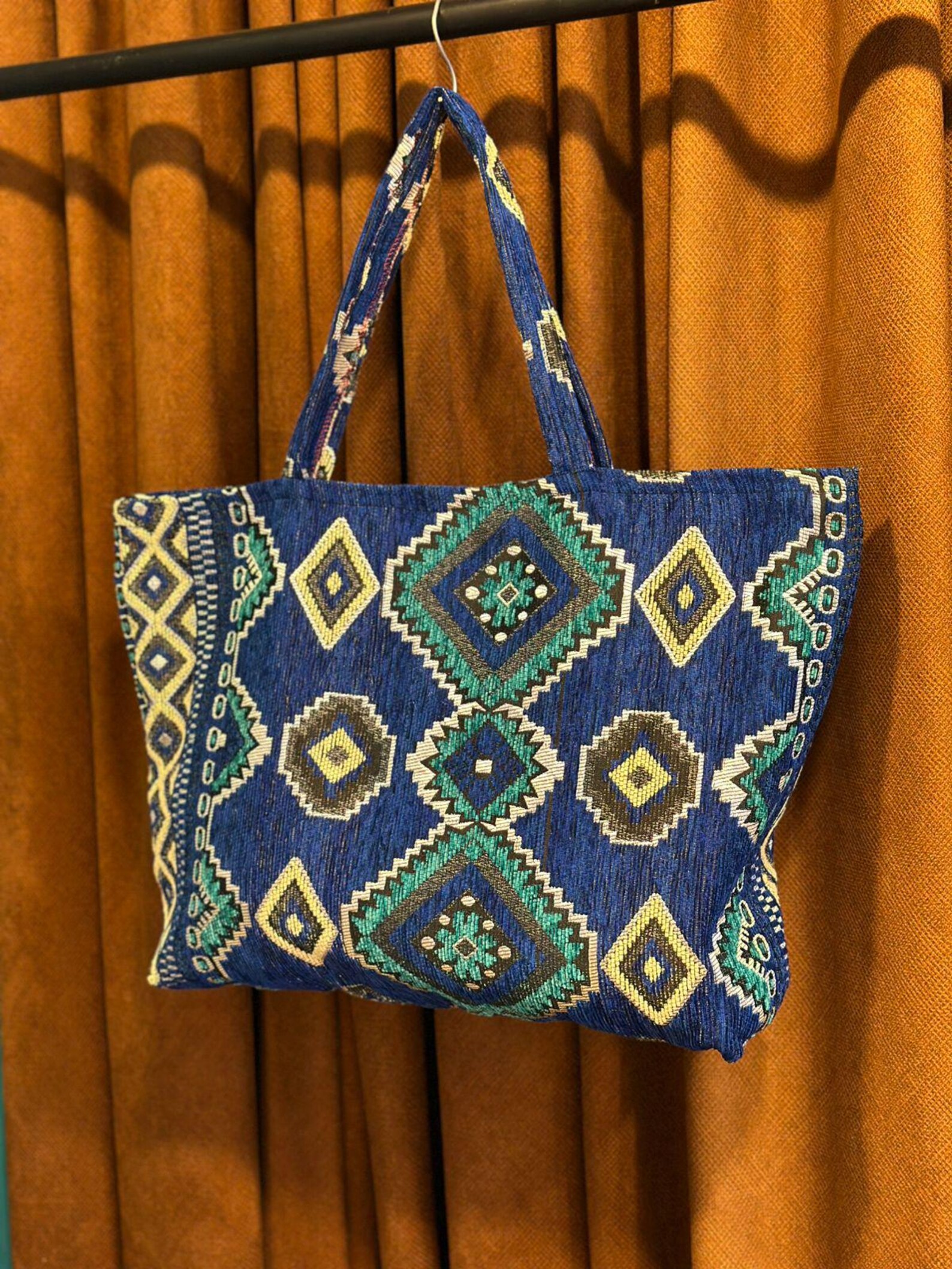 Berber Woven Tote Handmade Boho Shoulder Ethnic Bag