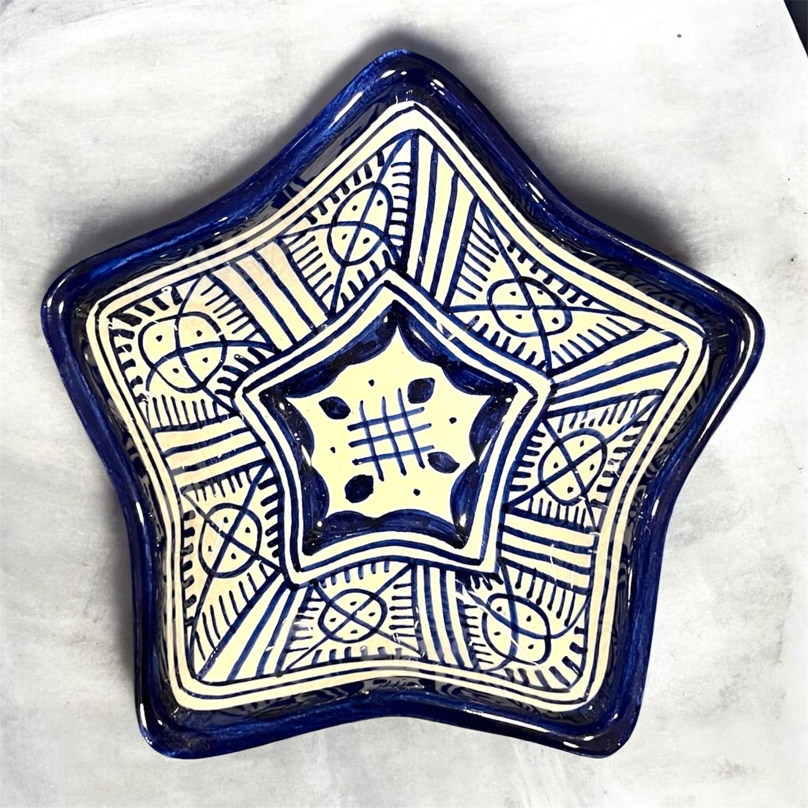 Berber Set Handmade Star Ceramic Bowls Serving Bowl
