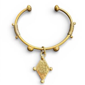 Amazigh Jonc Berbère Laiton Ajustable Losange Traditionnel Bracelet
