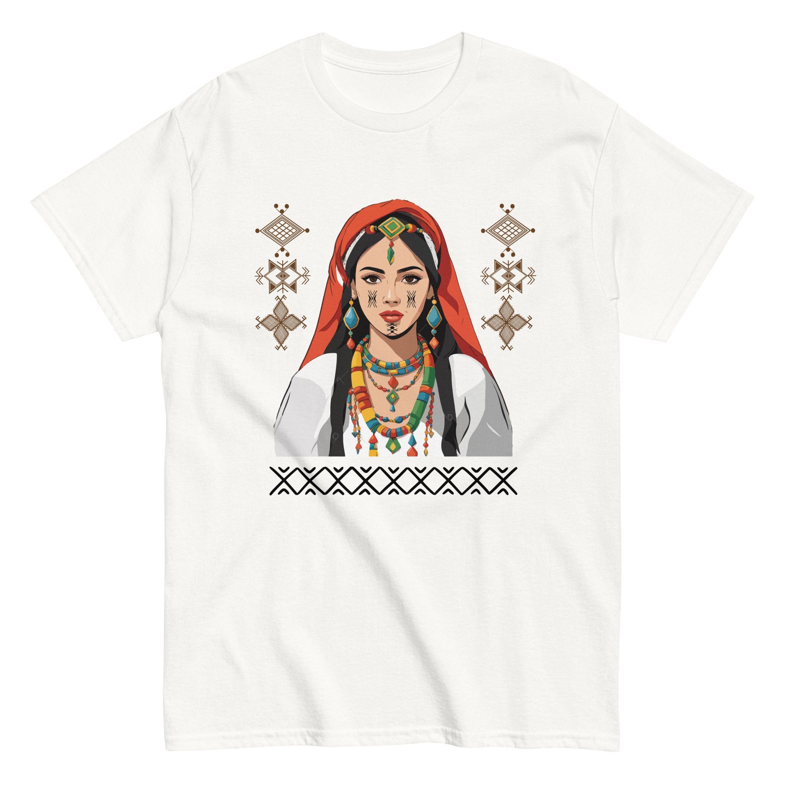 Amazigh Yaz Symbol Berber Kabyle Tifinagh Heritage Graphic T-Shirt