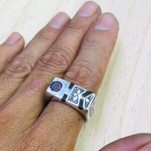 Amazigh Gravure amazighe Ring Silver Tribal Touareg Berbère