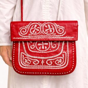 Berber Agrab Leather Handmade Souss Pouch Traditional Bag