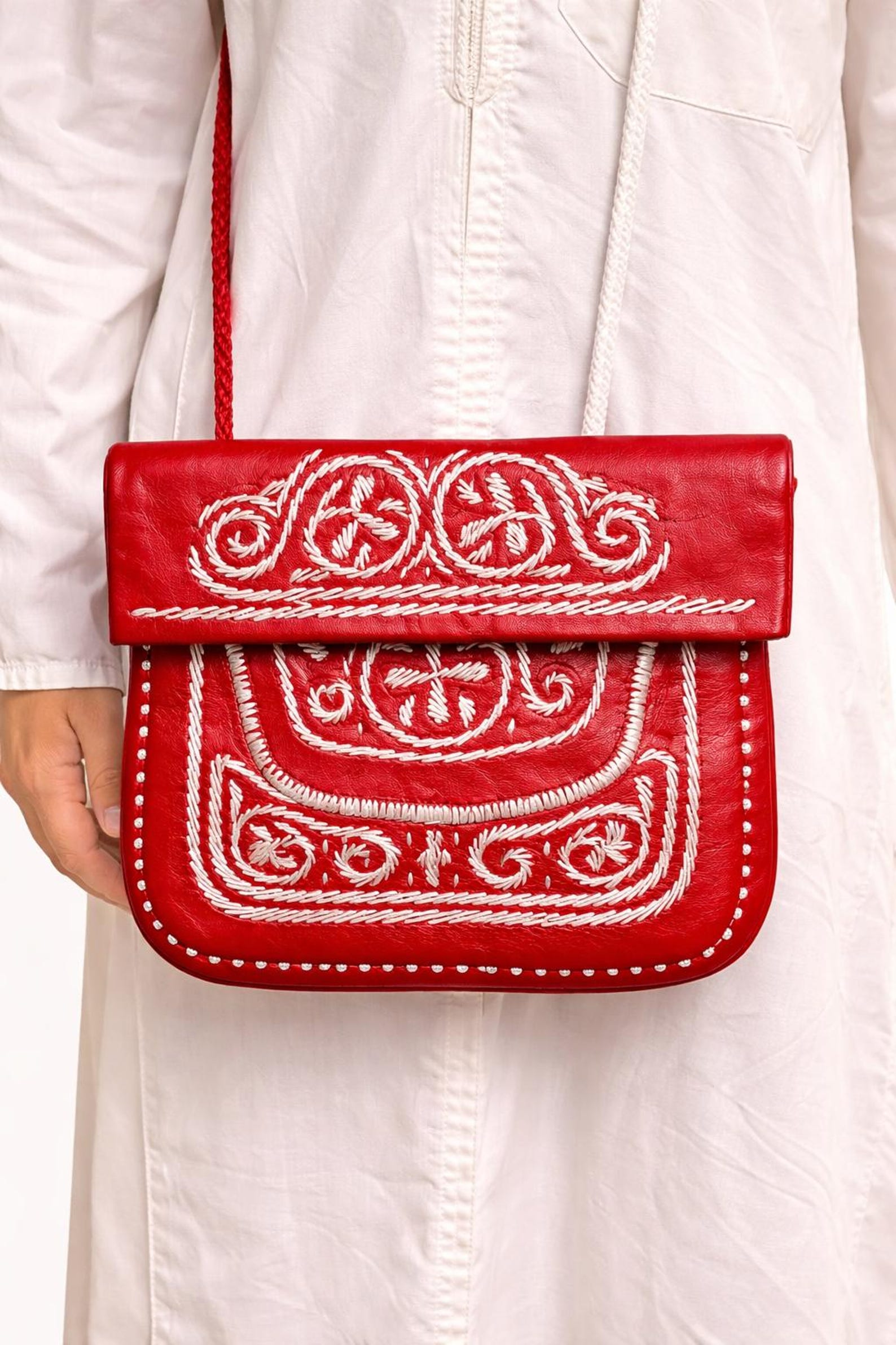 Berber Agrab Leather Handmade Souss Pouch Traditional Bag