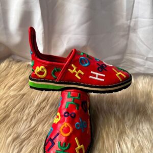Amazigh Authentic Idoukan Slippers Handmade Leather Babouche Shoes