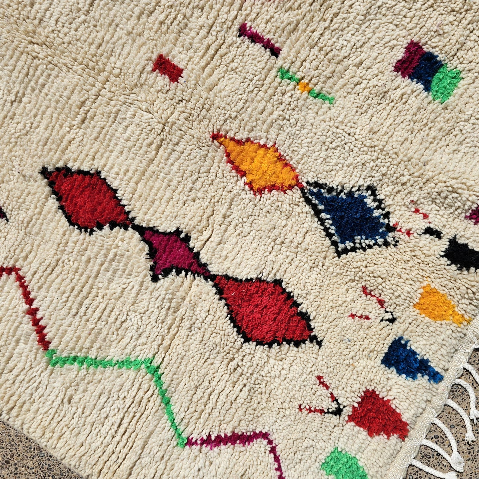 Berber Handmade Vintage Wool Boho Area Rug Neutral Decor