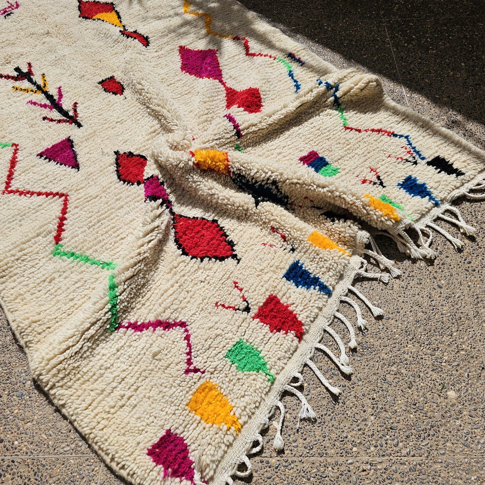Berber Handmade Vintage Wool Boho Area Rug Neutral Decor