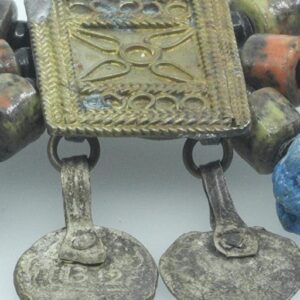Berber Probable Coin Dangle Collar AH Blue Necklace