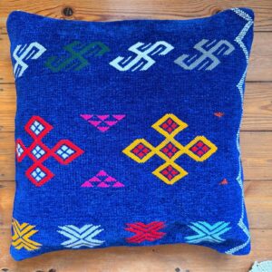 Berber Velvet Handmade Cushion Embroidered Velour Pillow Cover