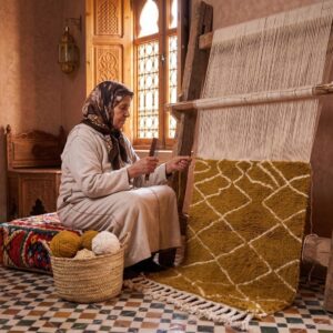 Berber Wool Design Neutral Living room Geometric Rug