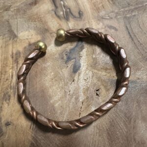Berber Handmade Copper Bracelet with Traditional Engravings Armreif
