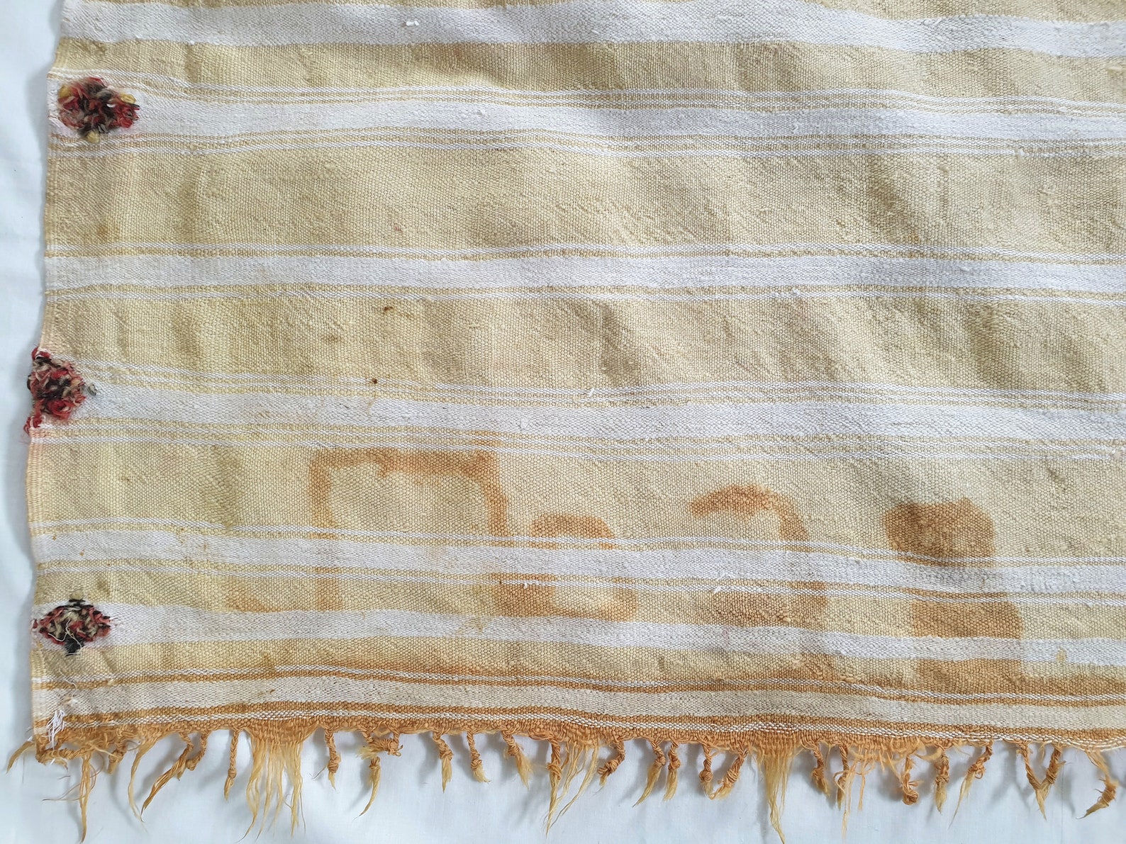 Amazigh Berber Wedding Veil Henna Textile Wall Art