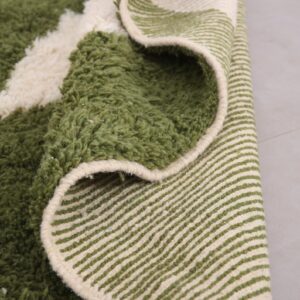 Custom Amazigh Berber Wool Geometric Living Room Rug