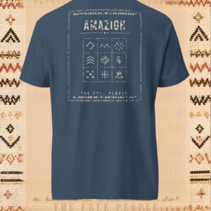 Berber T-Shirt Black Silver Cotton Diamond Eye Tribal