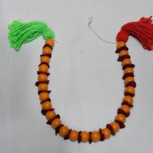 Amazigh Berber Loban Resin Amber Tassel Statement Bead Necklace