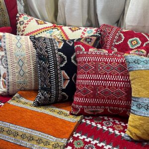 Berber Cushion Cover Cotton Chenille Pattern Boho Pillow