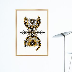 Amazigh Free Human Symbol Printable Line Art Wall Art
