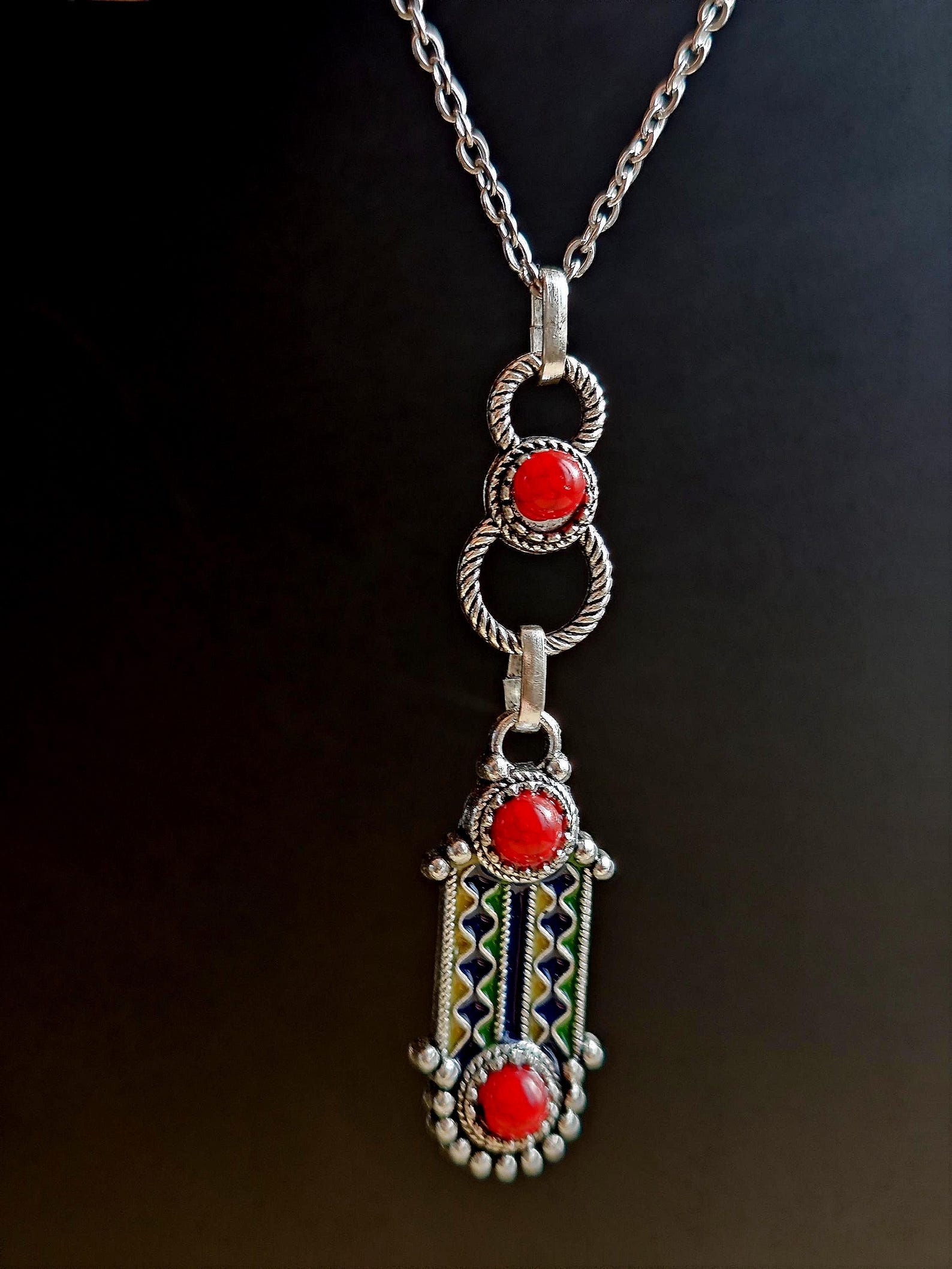 Amazigh Yaz Tifinagh Kabyle Berber Stainless Steel Men's Pendant Necklace