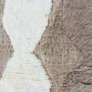 Berber Textured Handwoven Wool High-Pile Abstract Design Rug