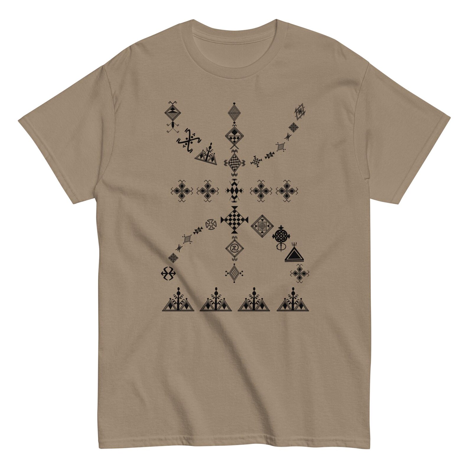Berber Kabyle Yaz Symbol Design Traditional Style Shirt