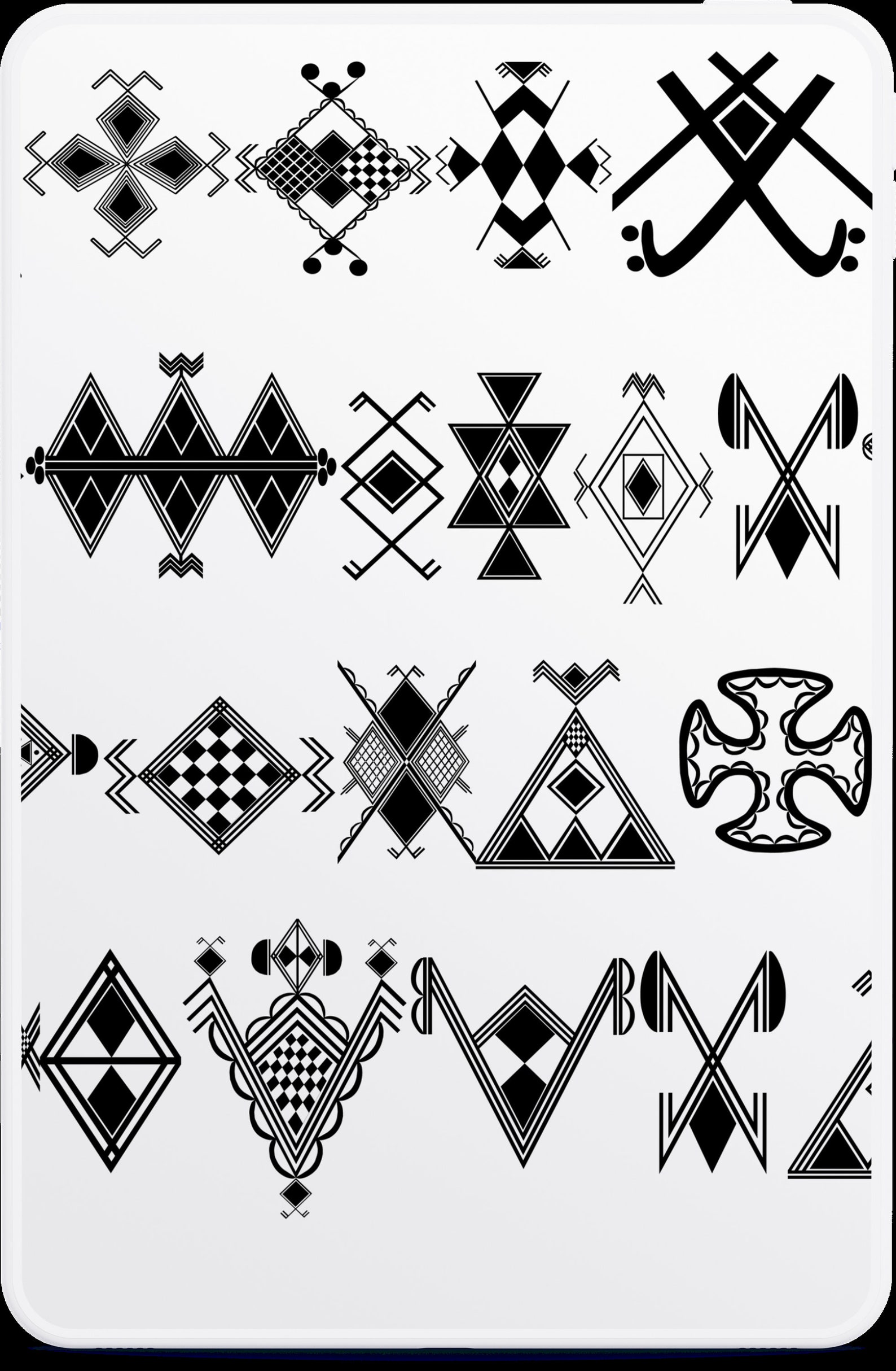 Amazigh Berber Kabyle Tattoo Symbols Tribal Pattern Digital Download