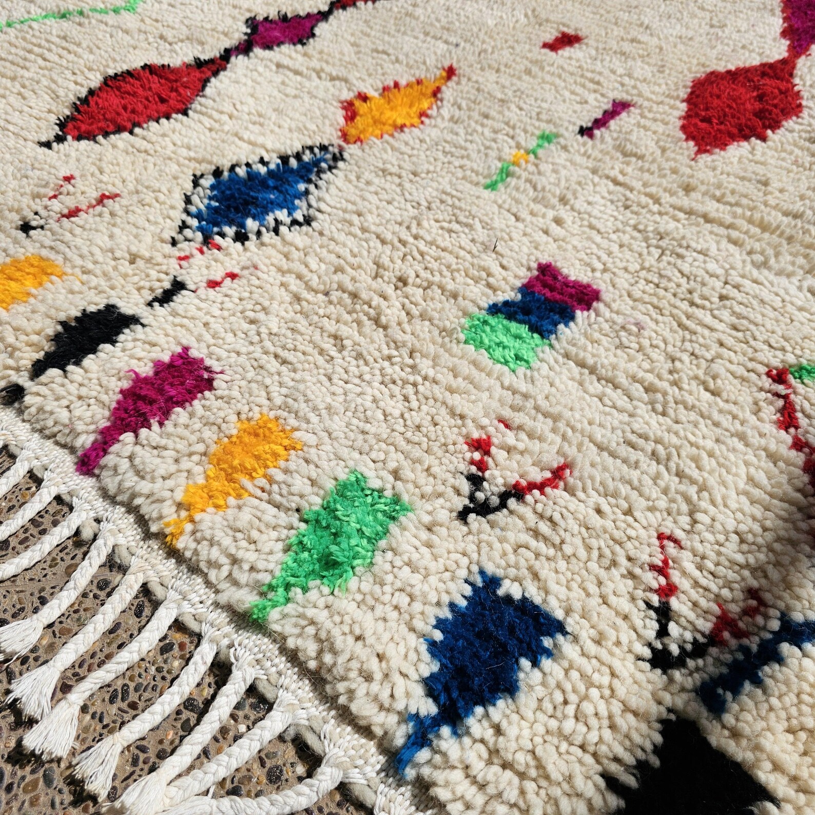 Berber Handmade Vintage Wool Boho Area Rug Neutral Decor