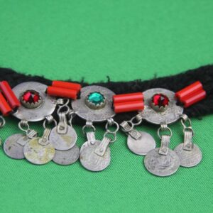 Berber Authentic ANTIQUE Silver Genuine Coral Coins Necklace